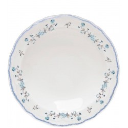 Prato Avulso 21cm Fundo Florescer Azul Cerâmica 